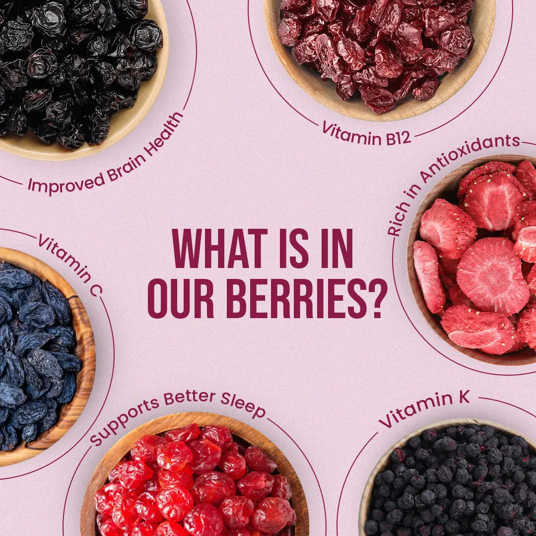 Premium Berries Mix | Natural Antioxidant-Rich Sweet & Tart Blend - The Flavour Farm