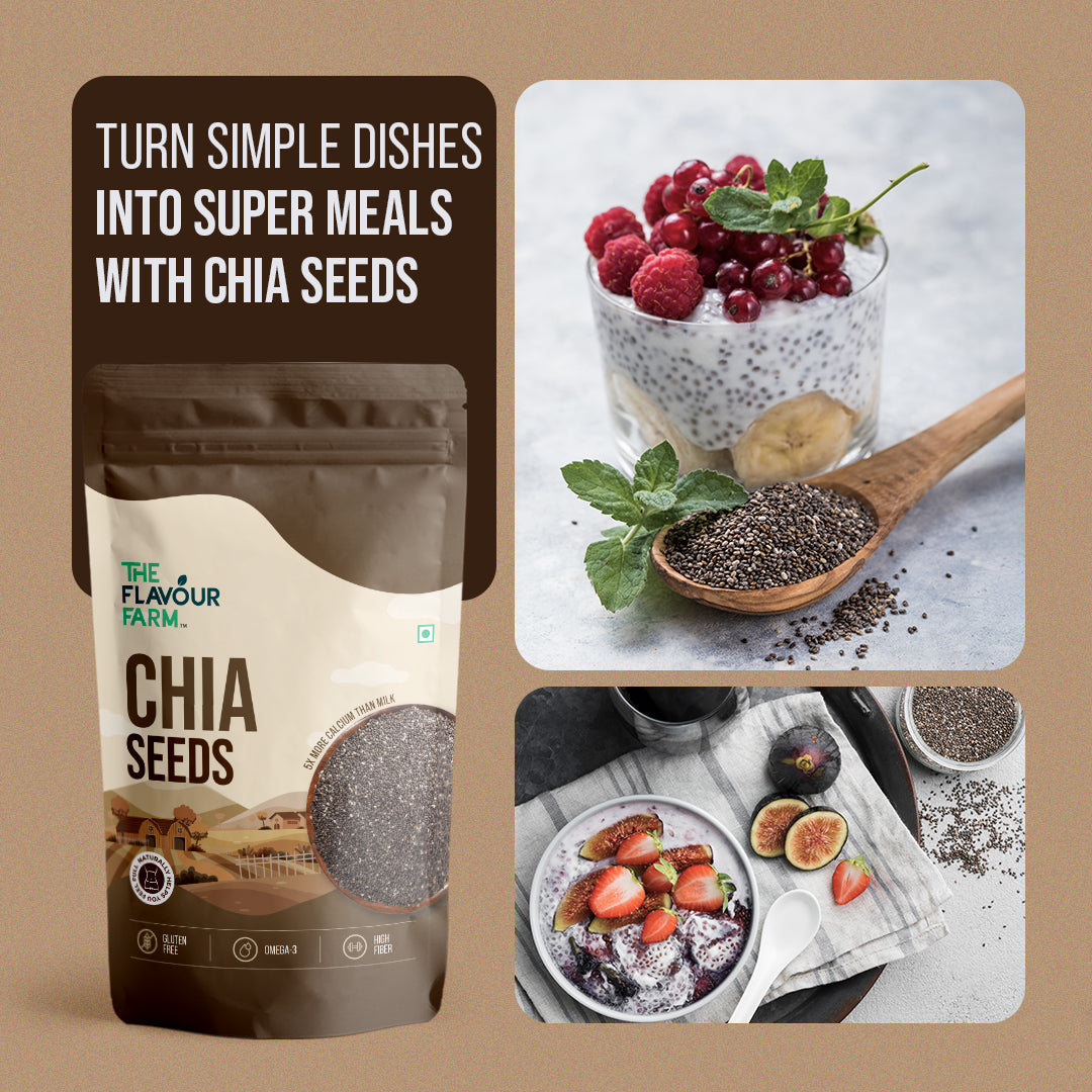 Premium Raw Chia Seeds – 100% Natural, Omega-3 Rich | The Flavour Farm - The Flavour Farm