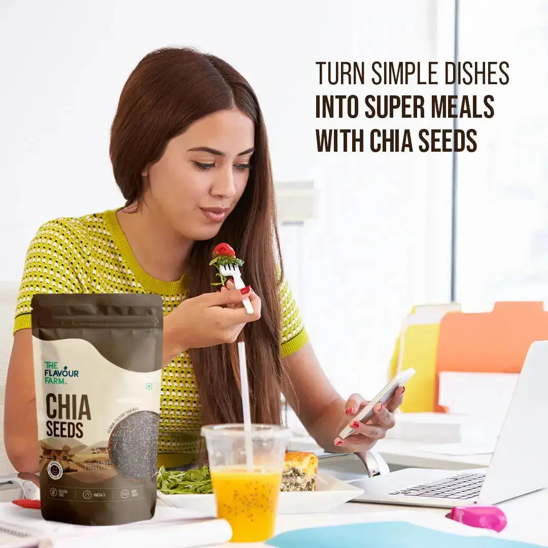 Premium Raw Chia Seeds – 100% Natural, Omega-3 Rich | The Flavour Farm - The Flavour Farm