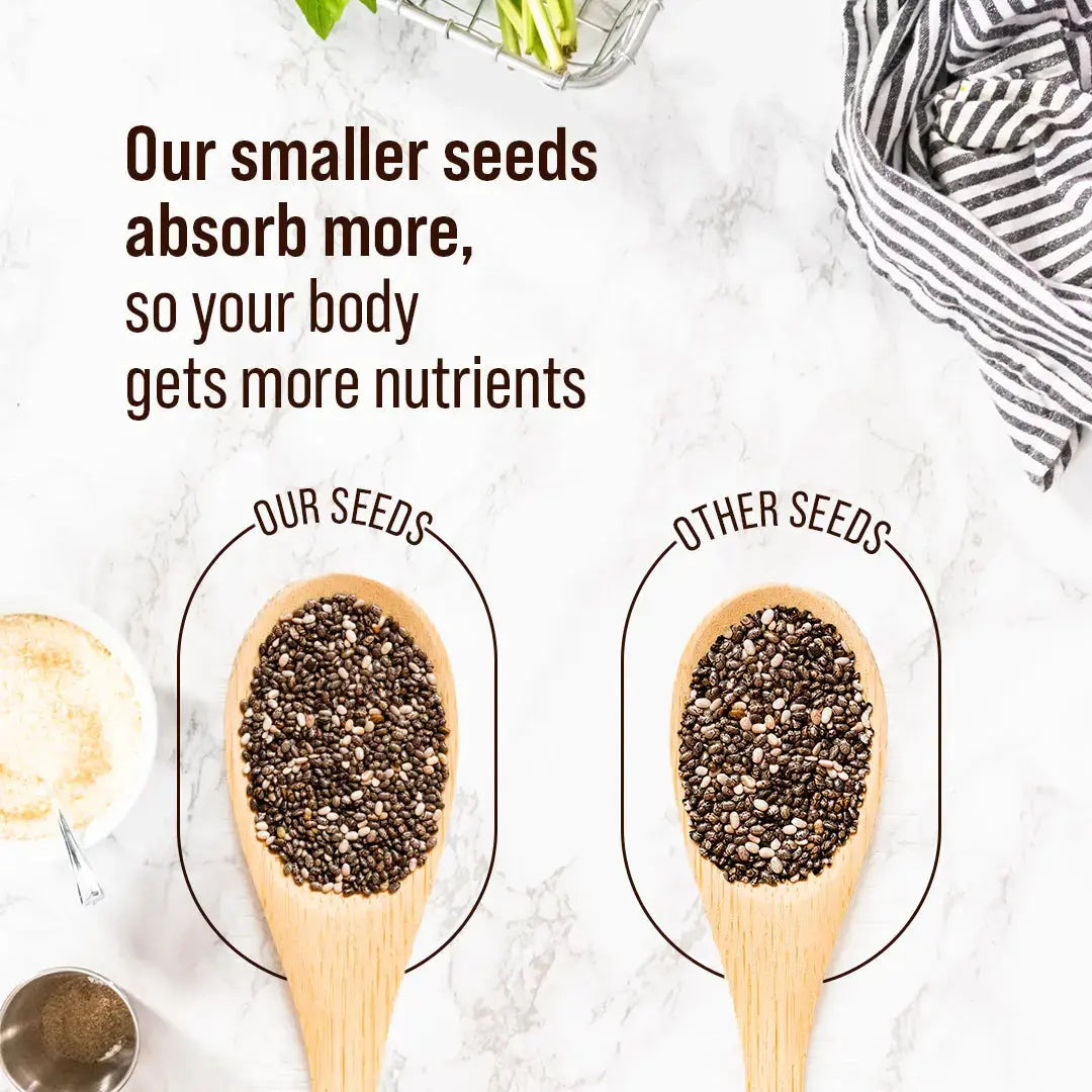 Premium Raw Chia Seeds – 100% Natural, Omega-3 Rich | The Flavour Farm - The Flavour Farm