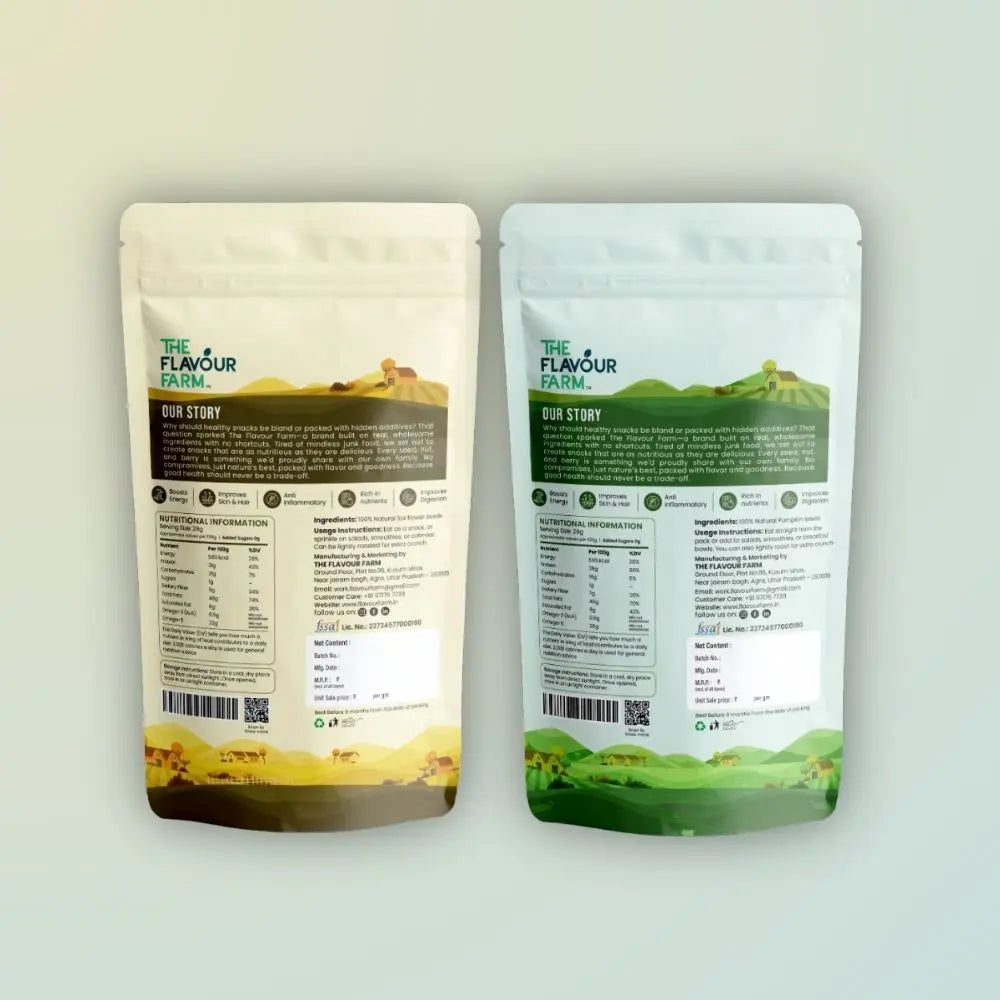The Flavour Farm – Healthy Seeds Duo (Pumpkin + Sunflower Seeds) – 2 x 100g Combo Product vendor