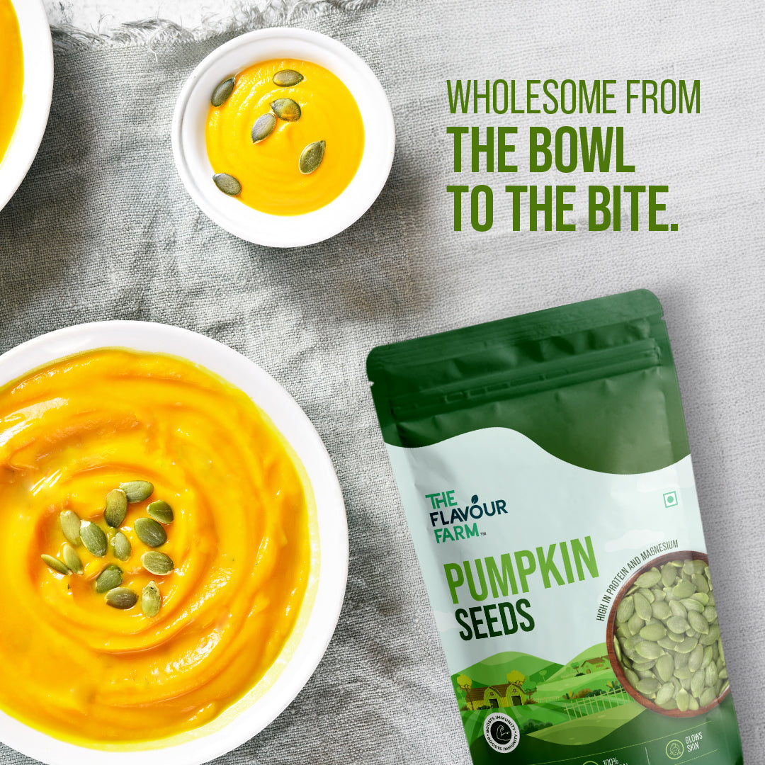 Premium Raw Pumpkin Seeds | Natural Magnesium, Zinc & Plant Protein Power - The Flavour Farm
