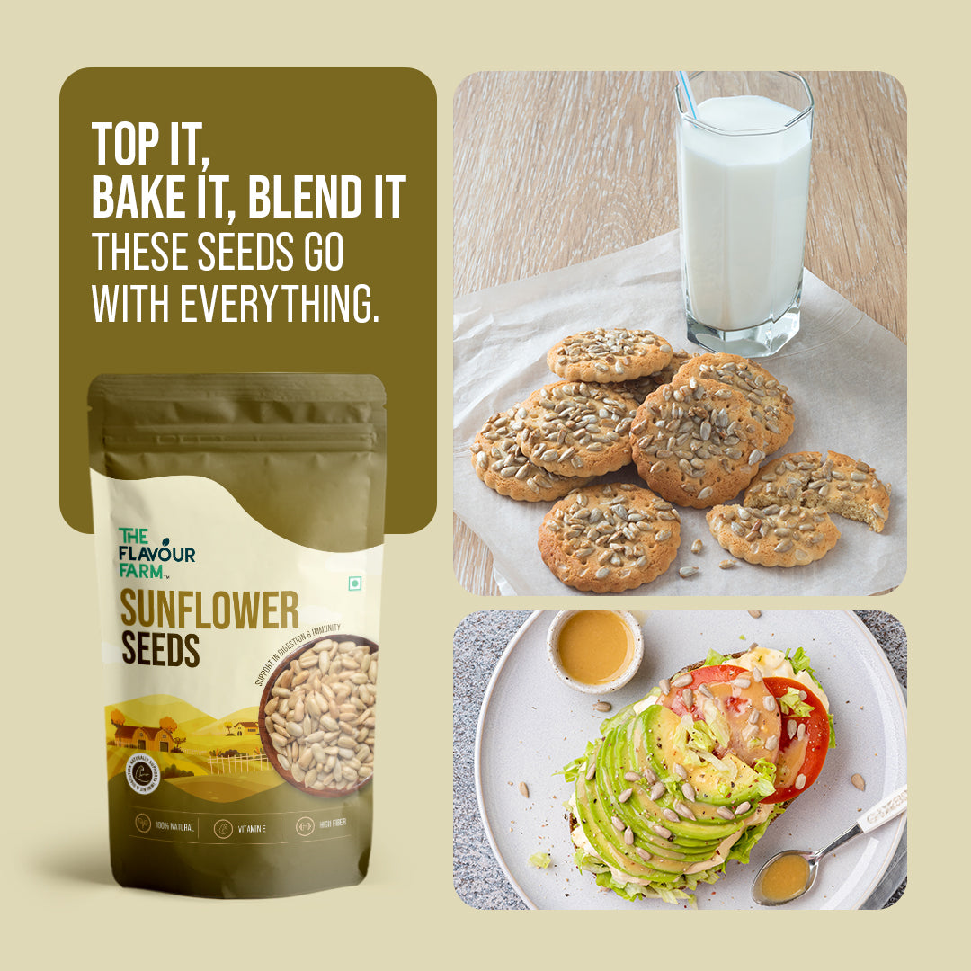 Premium Sunflower Seeds – 100% Natural, Rich in Vitamin E & Protein | The Flavour Farm - The Flavour Farm