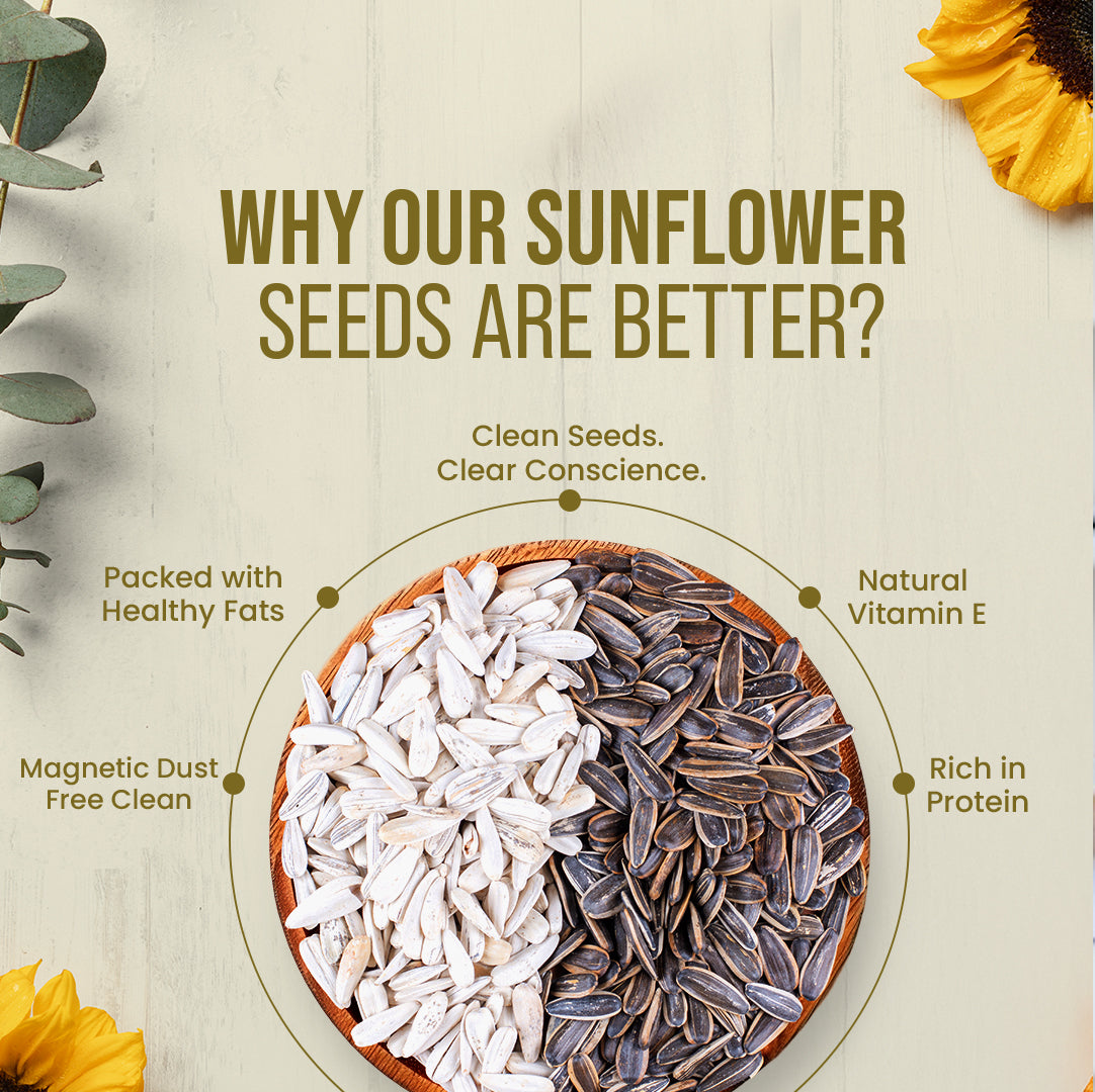 Premium Sunflower Seeds – 100% Natural, Rich in Vitamin E & Protein | The Flavour Farm - The Flavour Farm