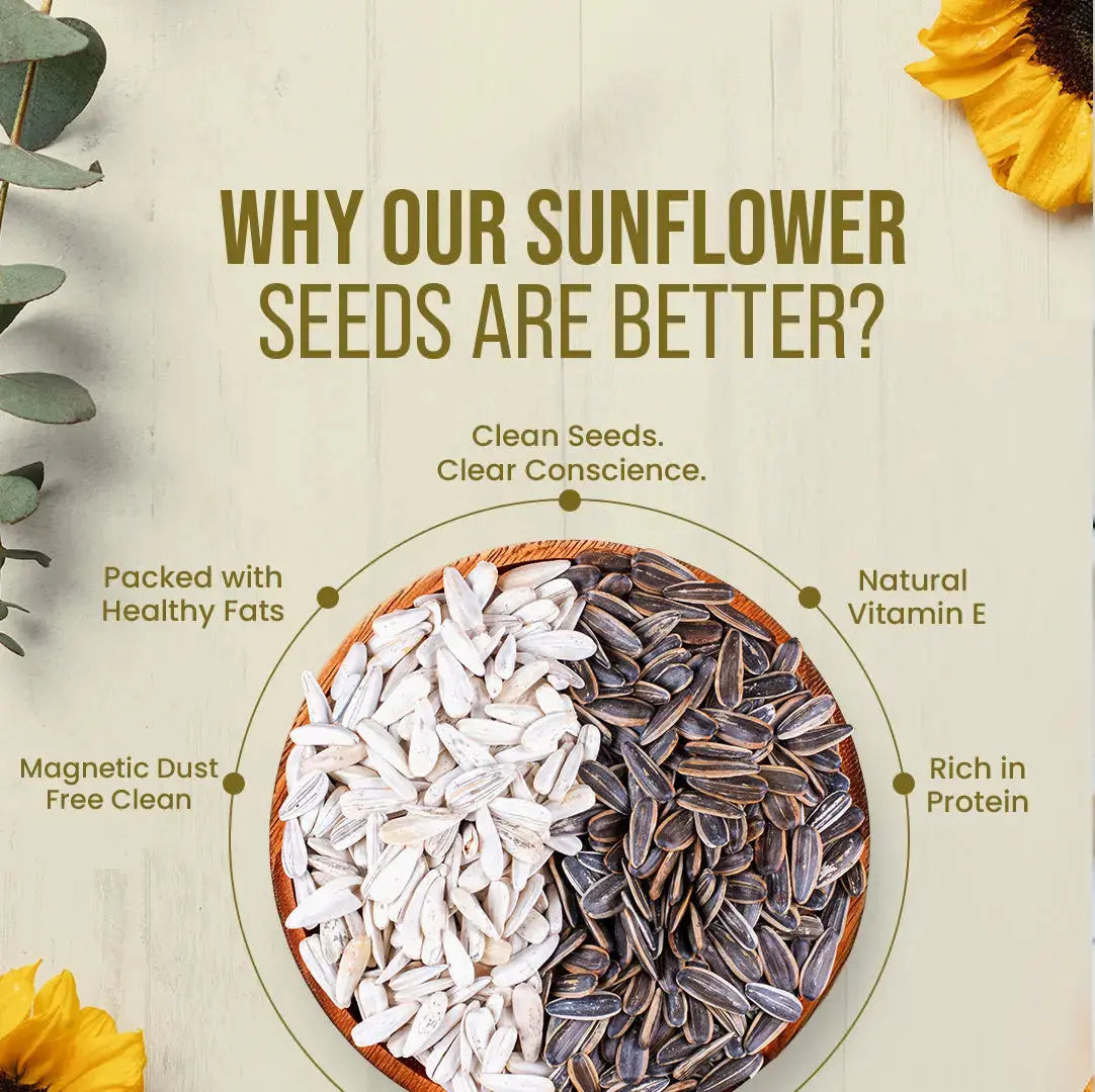 Premium Sunflower Seeds – 100% Natural, Rich in Vitamin E & Protein | The Flavour Farm - The Flavour Farm
