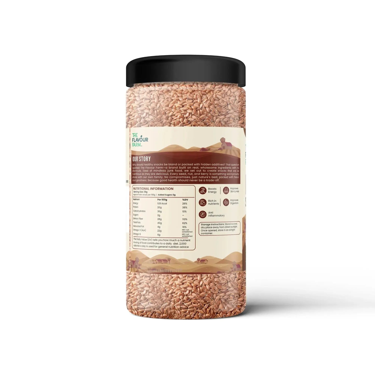 Flax Seeds (500g Jar) Product vendor