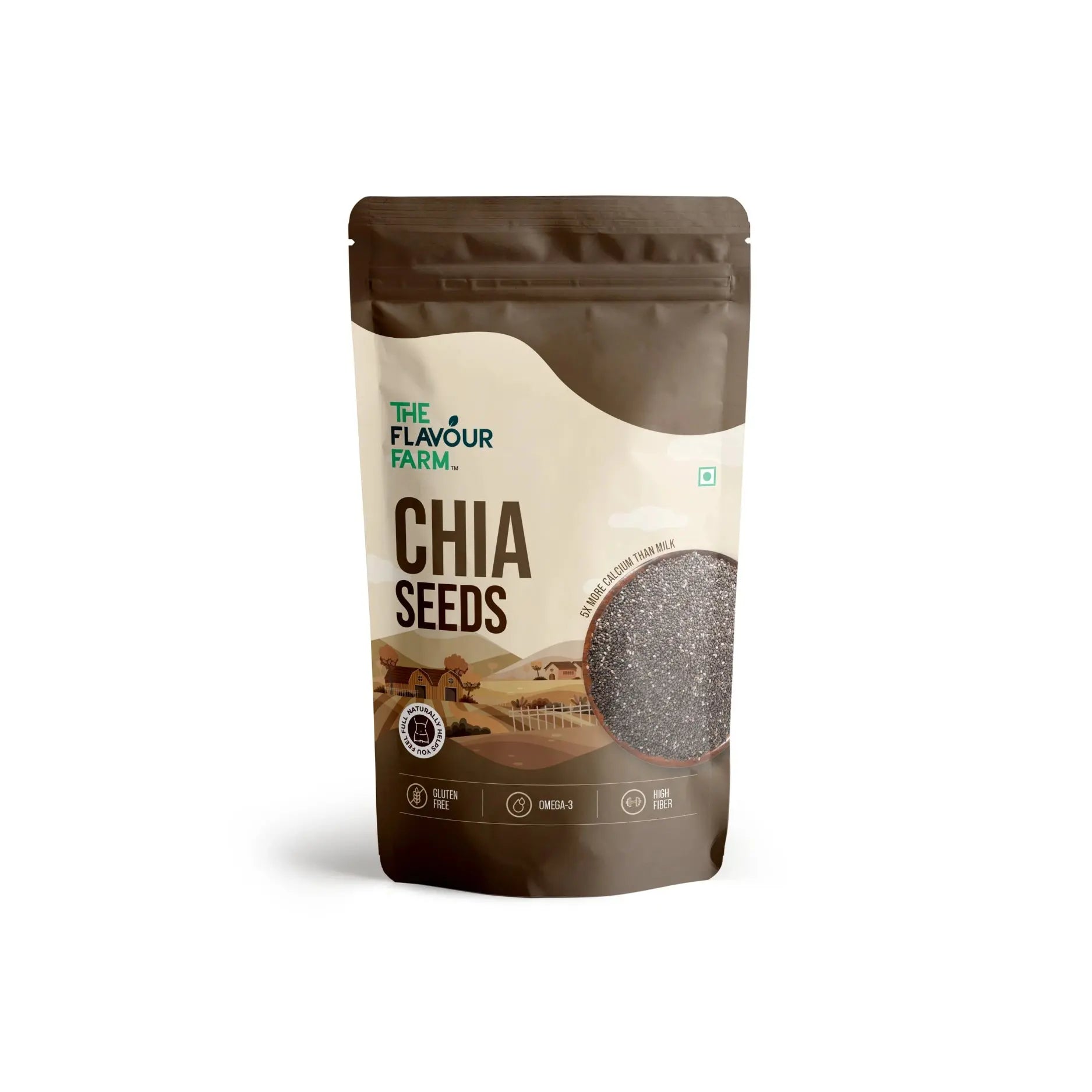 Premium Raw Chia Seeds – 100% Natural, Omega-3 Rich | The Flavour Farm Product vendor
