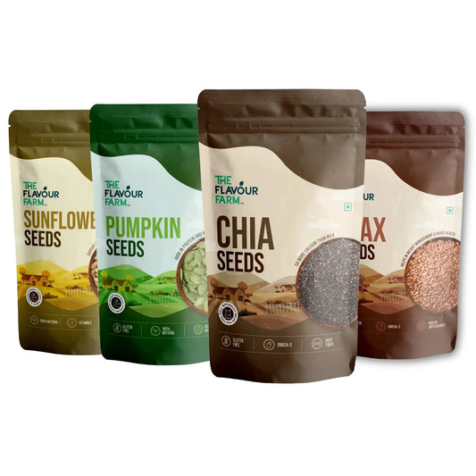 Everyday Essentials Combo –  Pack of 4 Super Seeds (Chia, Flax, Sunflower, Pumpkin) Product vendor