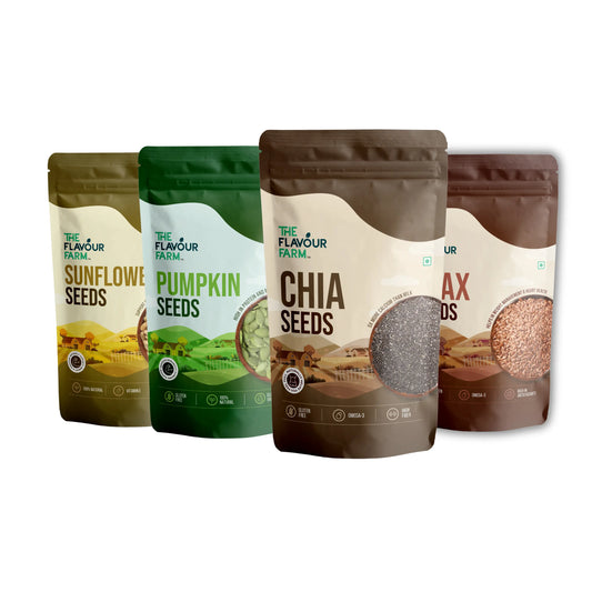 Trial Pack of Everyday Essentials Combo (Help in Reduce Hair fall)  – Pack of 4 Super Seeds (Chia, Flax, Sunflower, Pumpkin) 100gm x 4 Product vendor