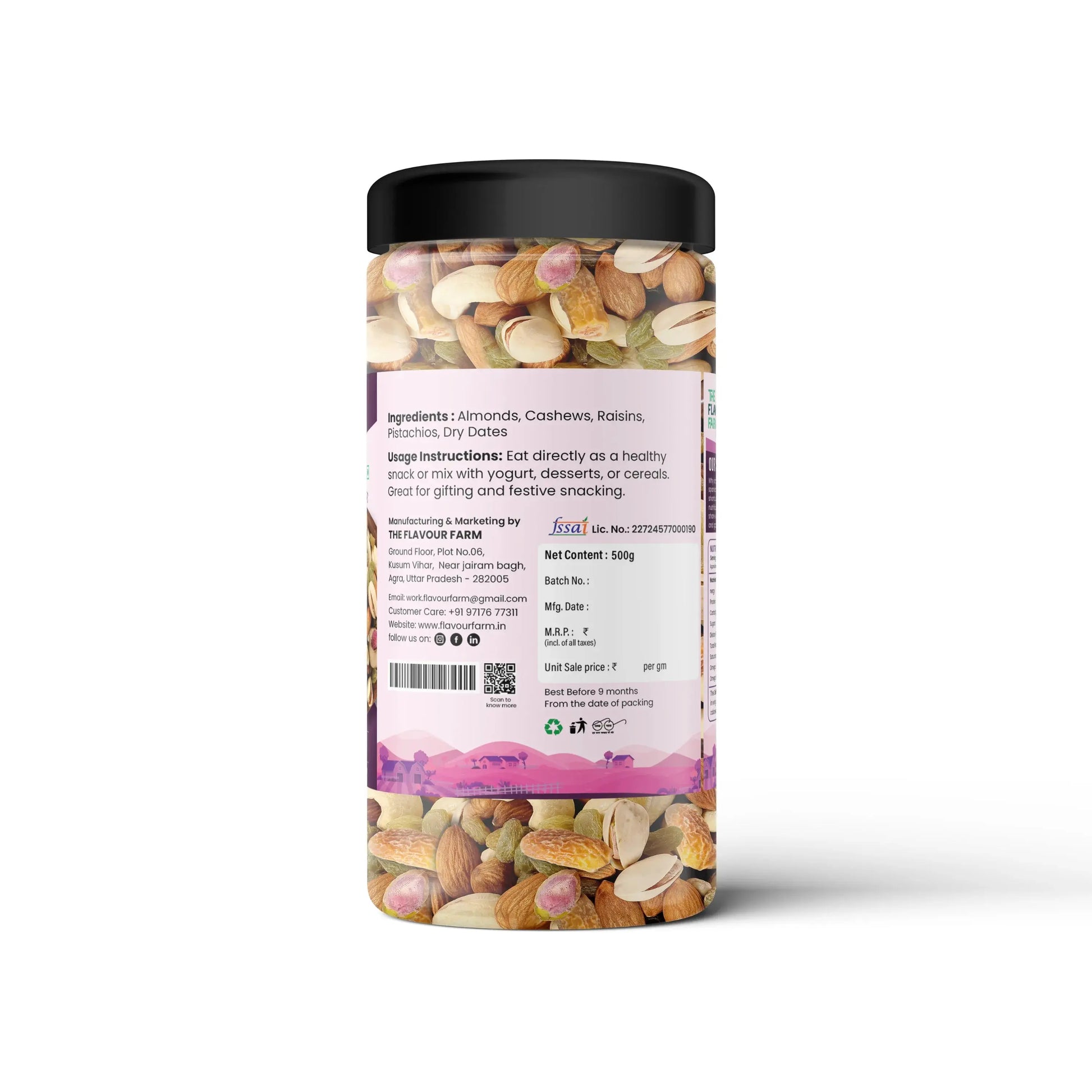 Premium Panch Mewa Mix | Almonds, Cashews, Raisins, Pistachio, & Dry Dates (500g Jar) Product vendor